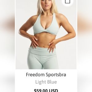 ECHT Light Blue Freedom Sports Bra